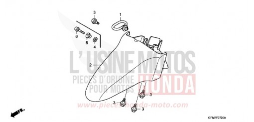 FRONT FENDER NHX110WHA de 2010